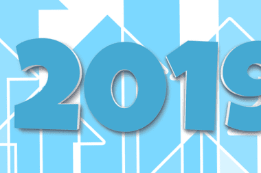 "2019" graphic with arrows pointing upwards