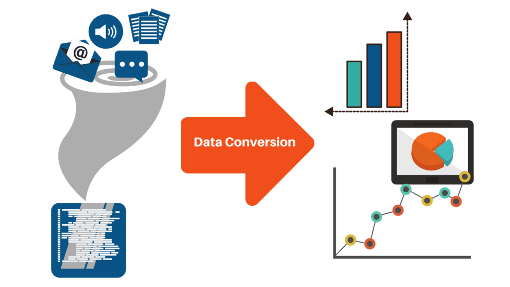 data conversion conceptual graphic