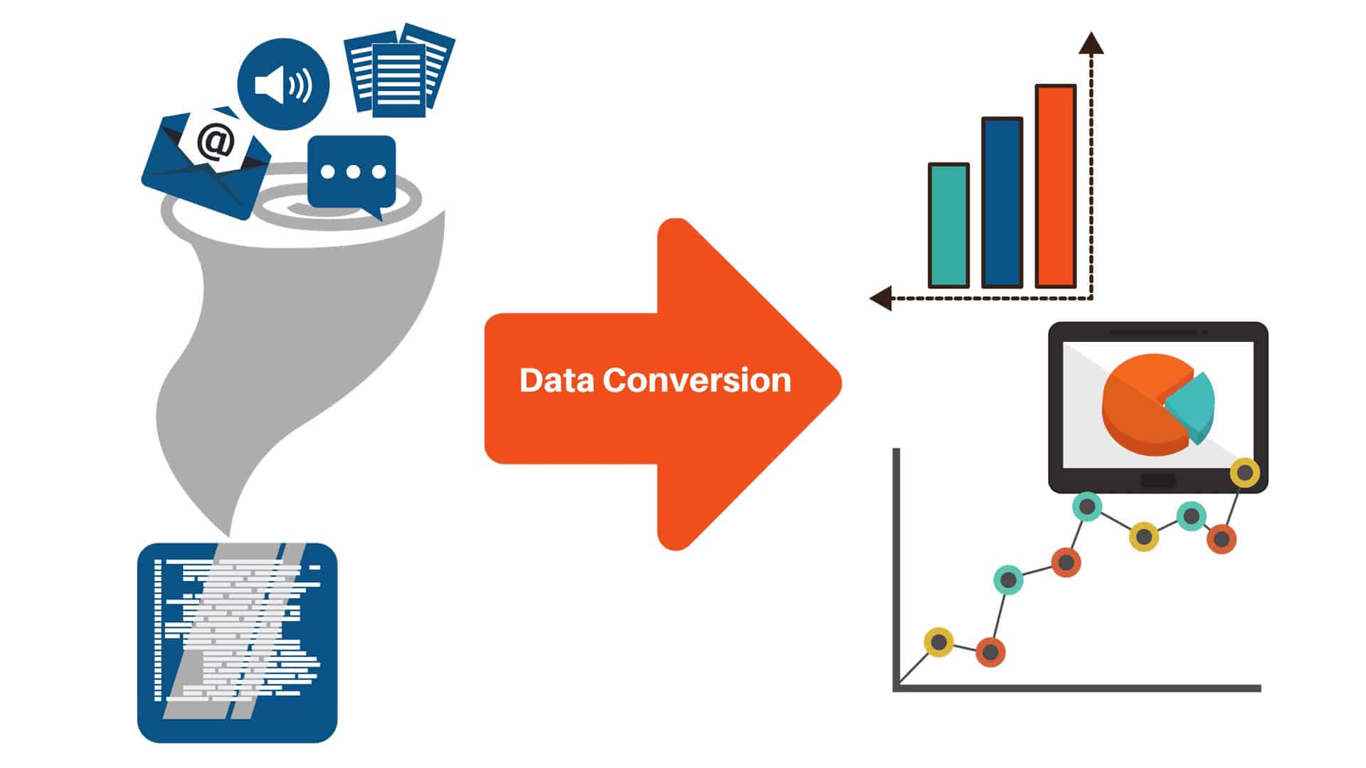 data conversion conceptual graphic