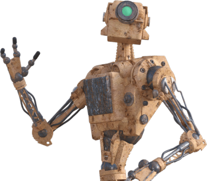 BASELoad robot mascot waving